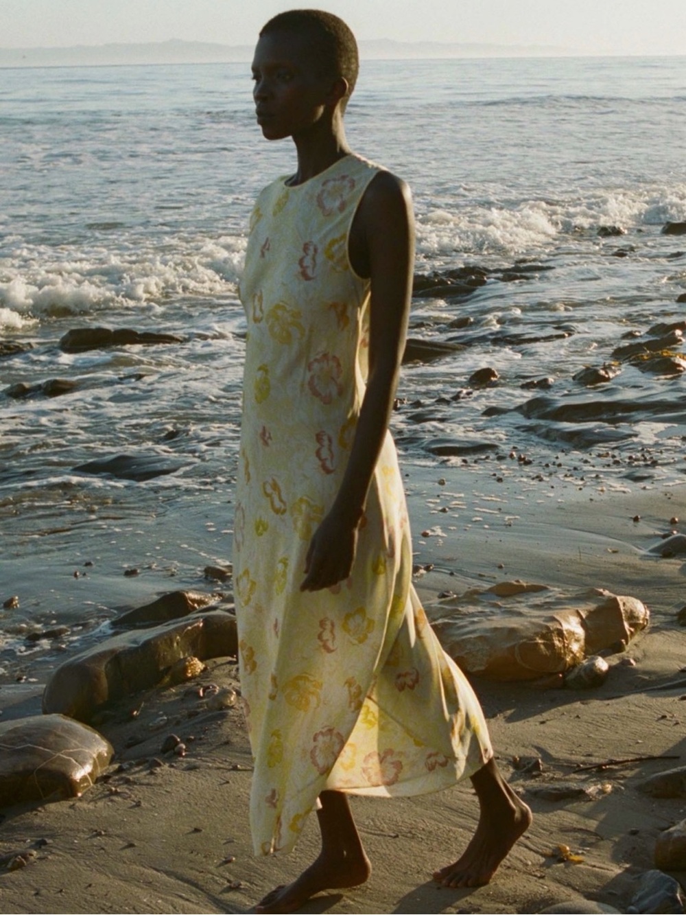 Doen Chandra Dress in Citron Anemone Bloom